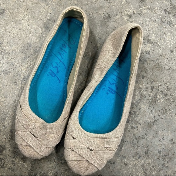Blowfish Malibu‎ Ballet Glo Flats Women’s 10 Slip On EUC Tan/Linen B122 - Picture 5 of 12
